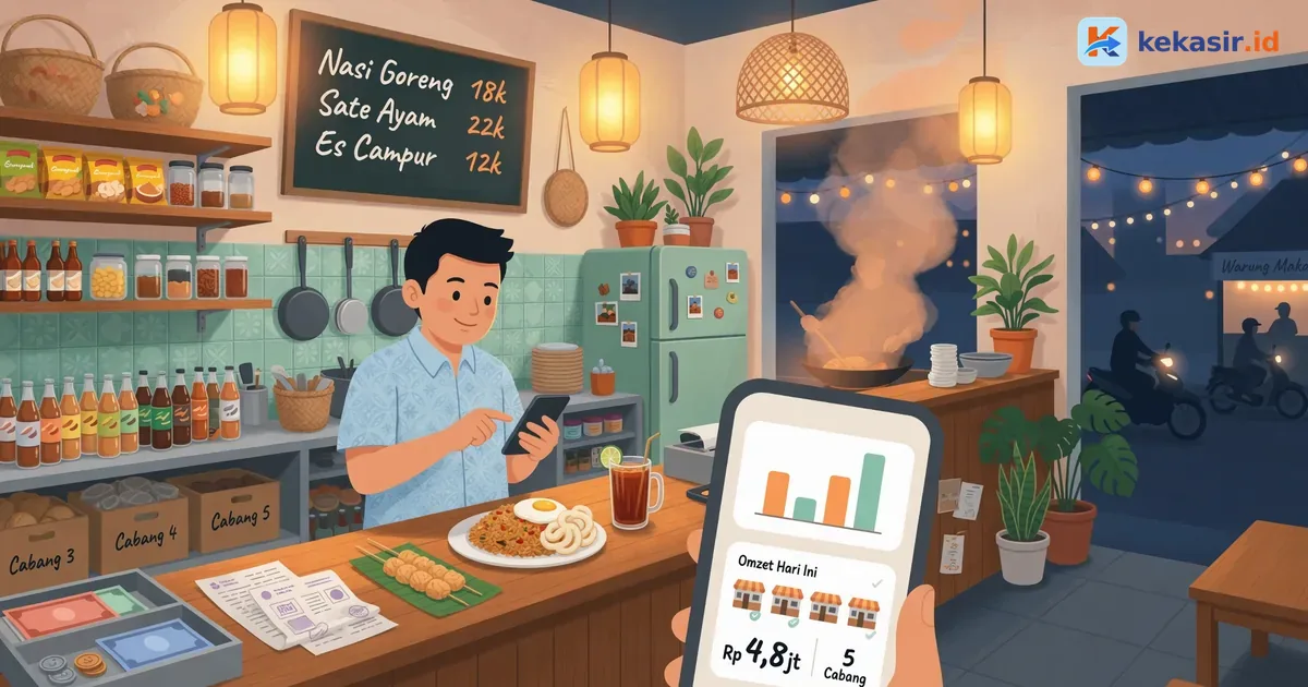 Satu Dashboard untuk 5 Cabang Restoran: Konsolidasi Omzet Real-Time