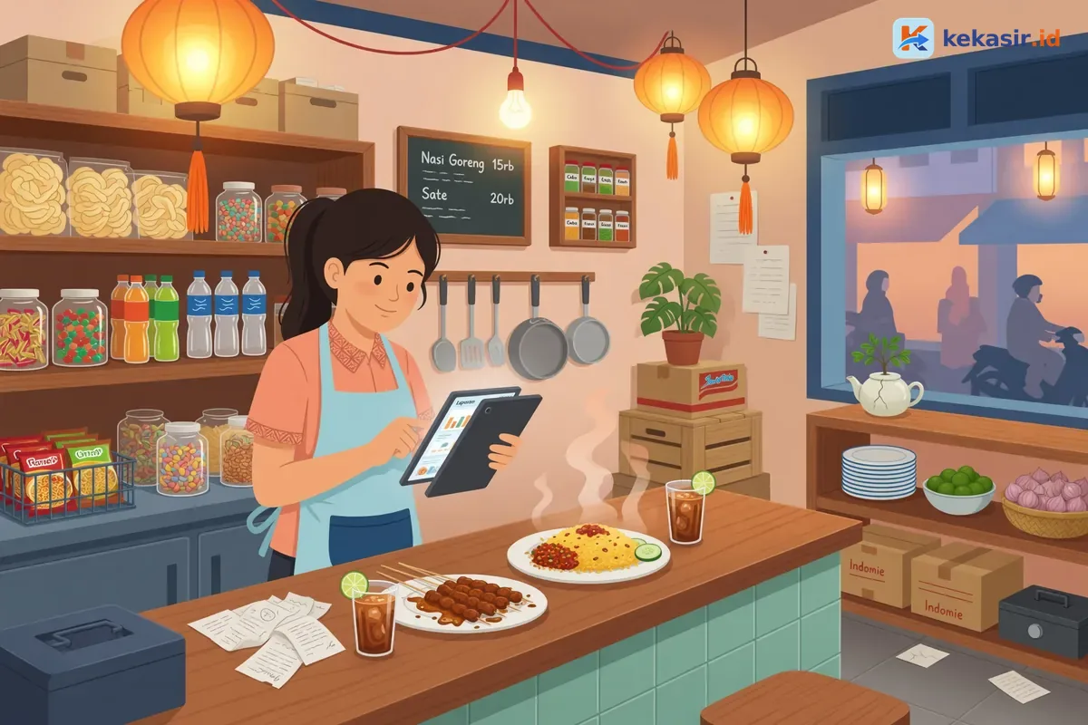 Alur pesanan dari kasir ke dapur di restoran
