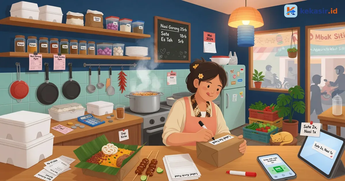 Cara Catat Order GoFood GrabFood di Kasir (Label Manual)