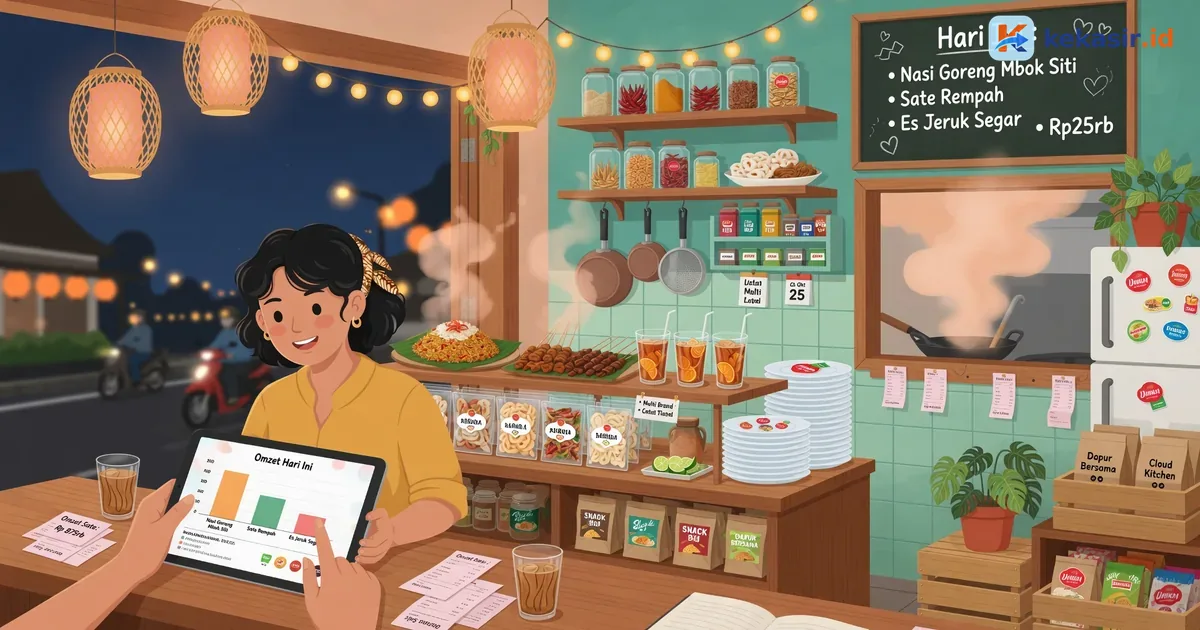 Cloud Kitchen 1 Dapur Banyak Brand: Catat Omzet per Label