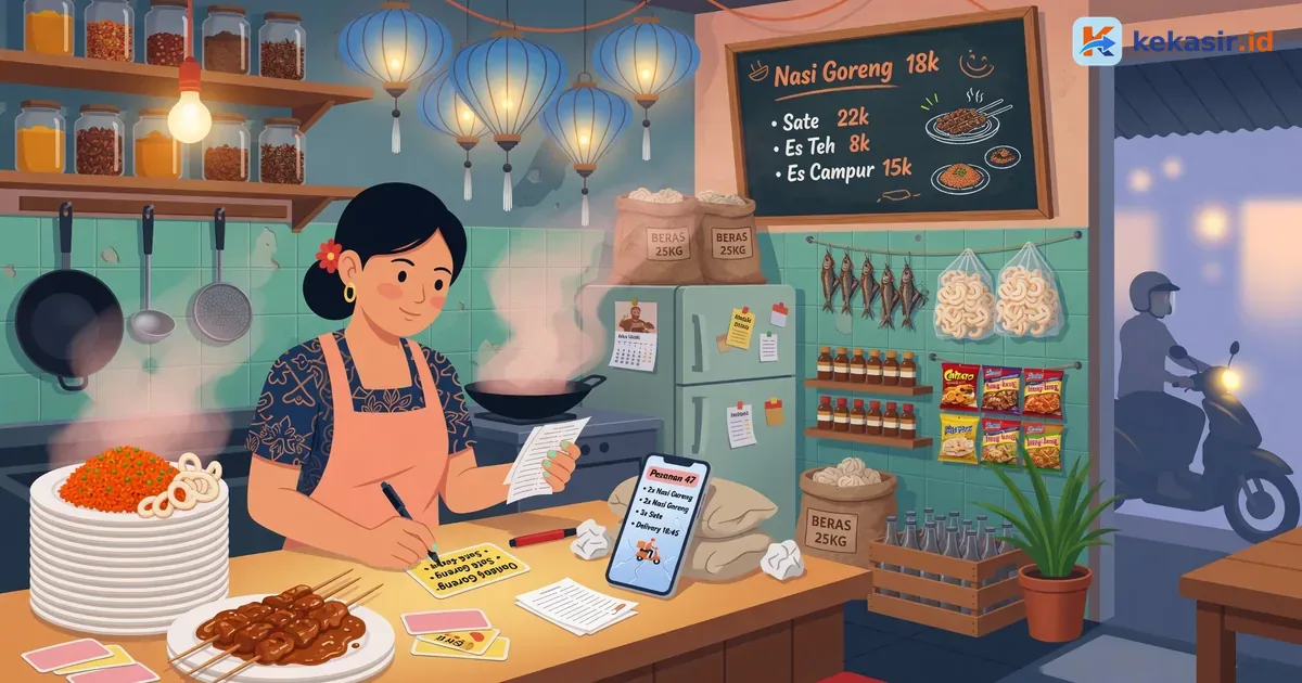 Delivery GoFood GrabFood: Catat Label Order Manual di Kasir